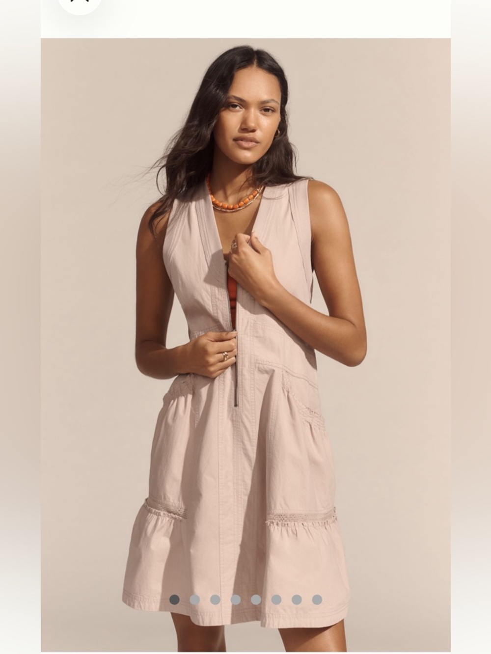 Anthropologie Blush Pink Sleeveless Midi Dress